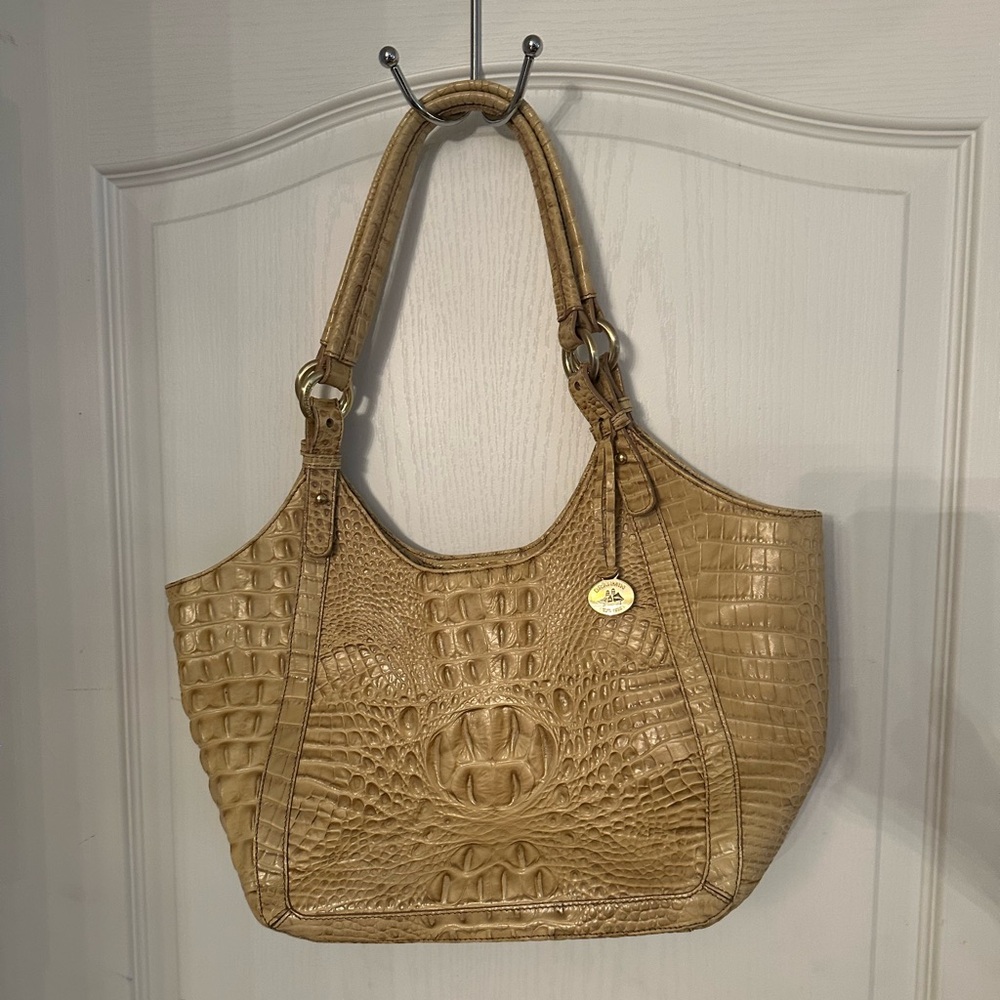 Brahmin Alligator Embossed Jacqueline Leather Hobo Bag